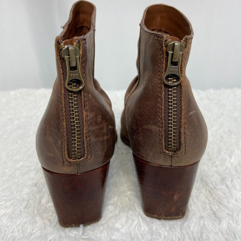 Kork Ease Brown Leather Kissel Heeled Ankle Boots Size 8.5 - Picture 5 of 10